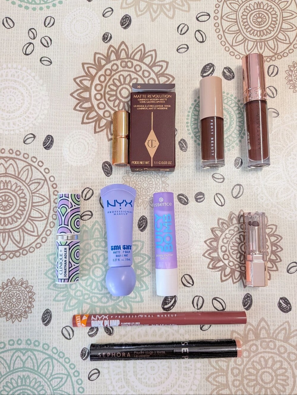 Lipstick, Lip Balm, Gloss & Liner Makeup Bundle 9-pc